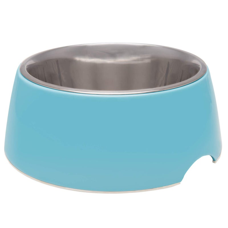 Loving Pets - Retro Bowl Dog Food Water Bowl No Tip Stainless Steel Elevated Pet Bowl No Skid Spill Proof (Medium, Blue) - Image 1